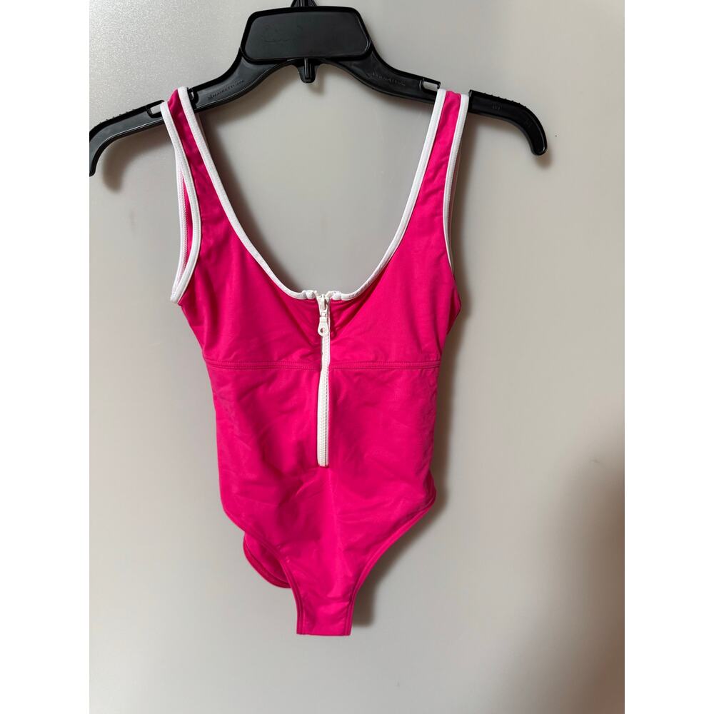 Melissa Odabash Bellino Zip-Up One-
Piece Swimsuit Sz 2 Color: Fuchsia (New) - Picture 3 of 7